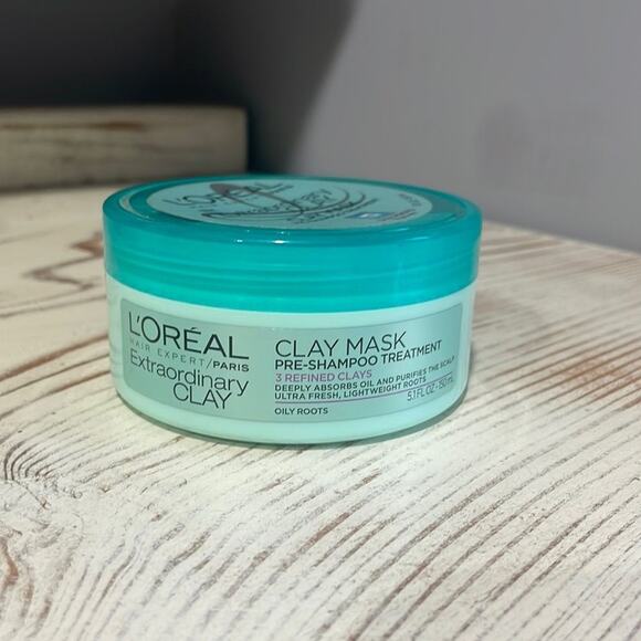 L’Oreal Hair Expert Extraordinary Clay Mask Pre-Shampoo Treatment 5.1 fl oz - Picture 1 of 2